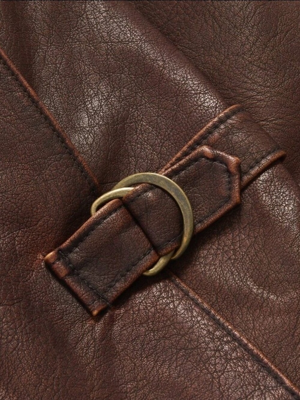 Disney Indiana Jones Brown Leather Bomber Jacket - Picture 4 of 4